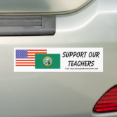 WA — ondersteuning van onze leraren Bumpersticker (Op auto)