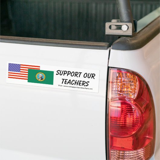 WA — ondersteuning van onze leraren Bumpersticker (Op Truck)