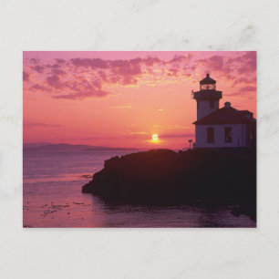 WA, San Juan Island, Lime Kiln Lighthouse, 1919, Briefkaart