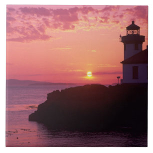 WA, San Juan Island, Lime Kiln Lighthouse, 1919, Tegeltje