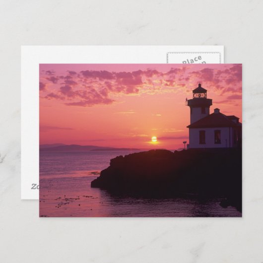 WA, San Juan Island, Limoen Kiln Lighthouse, 1919, Briefkaart (Voorkant / Achterkant)