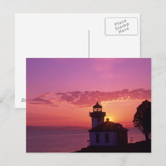 WA, San Juan Island, Limoen Kiln Lighthouse, 1919, Briefkaart (Voorkant / Achterkant)