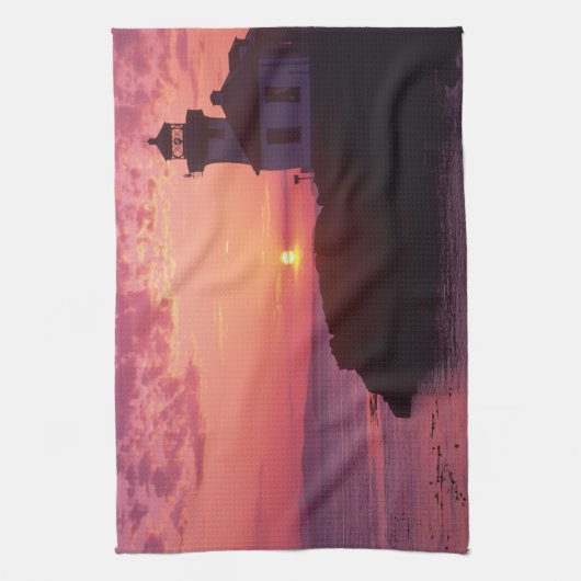 WA, San Juan Island, Limoen Kiln Lighthouse, 1919, Theedoek (Verticaal)