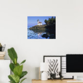 WA, San Juan Island, vuurtoren van Limoen Kiln Poster (Thuiskantoor)