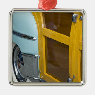 WA, Seattle, klassieke Amerikaanse auto. 2 Metalen Ornament