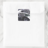 WA, Seattle, klassieke Amerikaanse auto. 2 Vierkante Sticker (Tas)