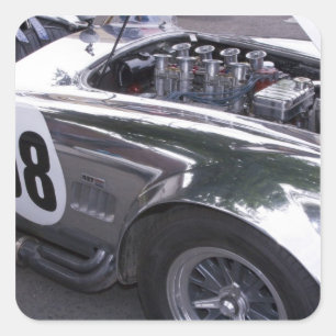 WA, Seattle, klassieke Amerikaanse auto. 2 Vierkante Sticker