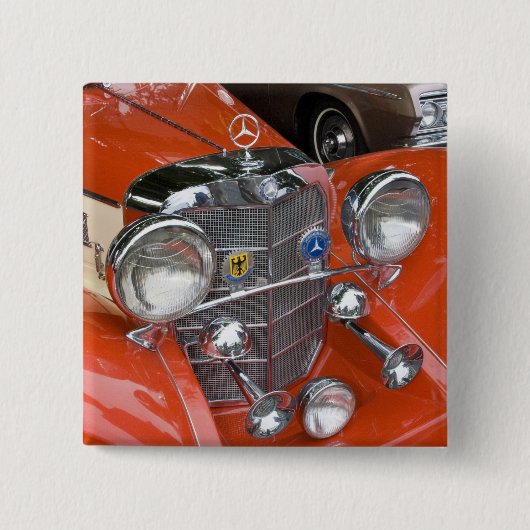 WA, Seattle, klassieke Duitse auto. Vierkante Button 5,1 Cm (Voorkant)