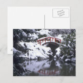 WA, Seattle, Moon bridge en vijver na winter 2 Briefkaart (Voorkant / Achterkant)