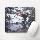 WA, Seattle, Moon bridge en vijver na winter 2 Muismat (Met muis)