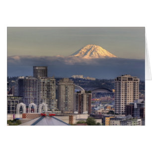 WA, Seattle, Mount Rainier uit Kerry Park