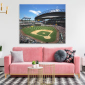 WA, Seattle, Safeco Field, honkbal Mariners Canvas Afdruk (Insitu (Woonkamer))