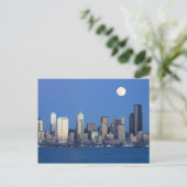 WA, Seattle, Seattle skyline en Elliott Bay 2 Briefkaart (Staand voorkant)