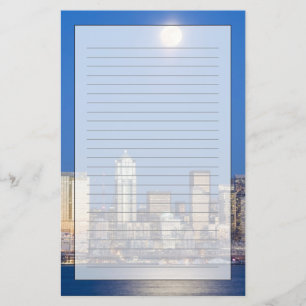 WA, Seattle, Seattle skyline en Elliott Bay 3 Briefpapier