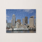 WA, Seattle, Seattle skyline met veerboot Legpuzzel (Horizontaal)