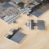 WA, Seattle, Seattle skyline met veerboot Legpuzzel (Zijkant)