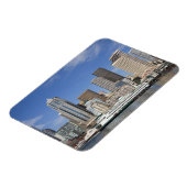 WA, Seattle, Seattle skyline met veerboot Magneet (Linkerzijde)