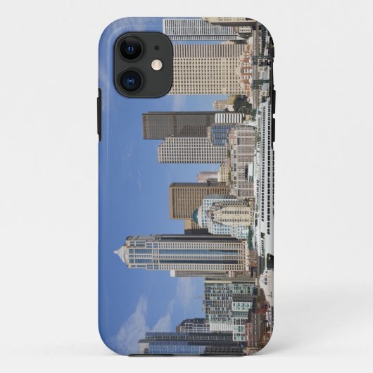 WA, Seattle, Seattle-sylhouette met veerboot Case-Mate iPhone Case (Achterkant)