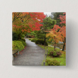 WA, Seattle, Washington Park Arboretum, 2 Vierkante Button 5,1 Cm