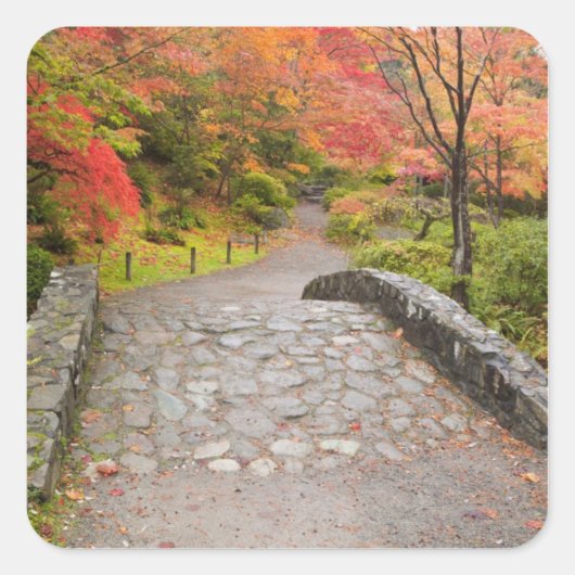 WA, Seattle, Washington Park Arboretum, Vierkante Sticker (Voorkant)