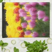 WA, Skagit Valley, Roozengaarde Tulip Garden, 2 Theedoek (Gevouwen)