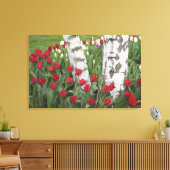 WA, Skagit Valley, Roozengaarde Tulip Garden Canvas Afdruk (Insitu (Woonkamer))