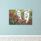WA, Skagit Valley, Roozengaarde Tulip Garden Canvas Afdruk (Insitu (Houten vloer))