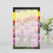 WA, Skagit Valley, Roozengaarde Tulpen Tuin, 2 Briefpapier (Staand voorkant)