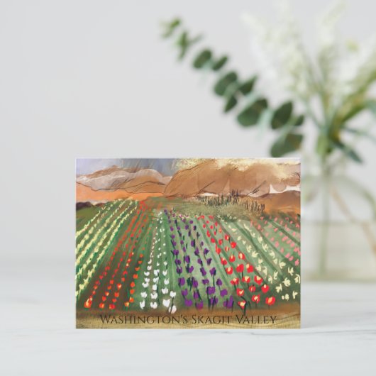 WA Skagit Valley Tulip Fields Spring Dreaming Briefkaart (Staand voorkant)