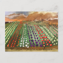 WA Skagit Valley Tulip Fields Spring Dreaming Briefkaart