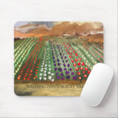 WA Skagit Valley Tulip Fields Spring Dreaming Muismat (Met muis)