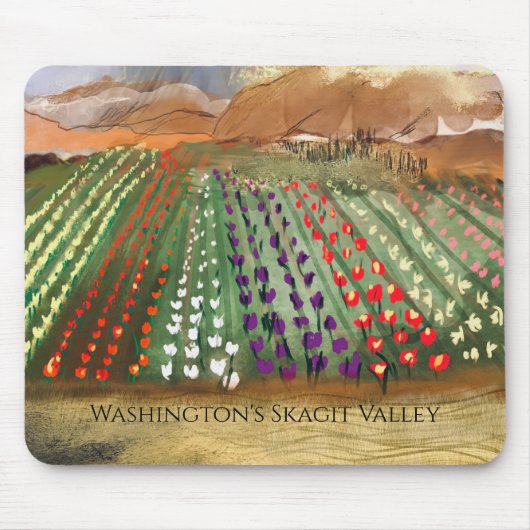 WA Skagit Valley Tulip Fields Spring Dreaming Muismat (Voorkant)