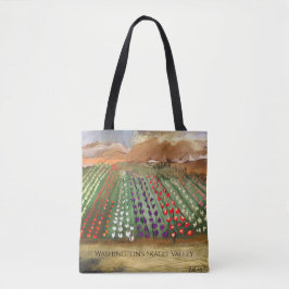 WA Skagit Valley Tulip Fields Spring Dreaming Tote Bag