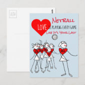 WA-speler Clipart en Motivatie netball-quote Briefkaart (Voorkant / Achterkant)