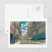 WA Street Downtown Shopping District Scene Briefkaart (Voorkant / Achterkant)