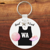 WA Wing Attack Netball Good Luck Keyring Sleutelhanger (Voorkant)