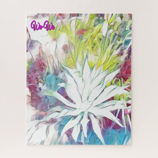 Wa-Wo Wave NFT Art Collectie DRIESS SUCCULTION Legpuzzel (Verticaal)