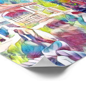 Wa-Wo Wave NFT Art - FLYING GAZEBO 42/7 - Poster (Hoek)