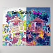 Wa-Wo Wave NFT Art - FLYING GAZEBO 42/7 - Poster (Voorkant)