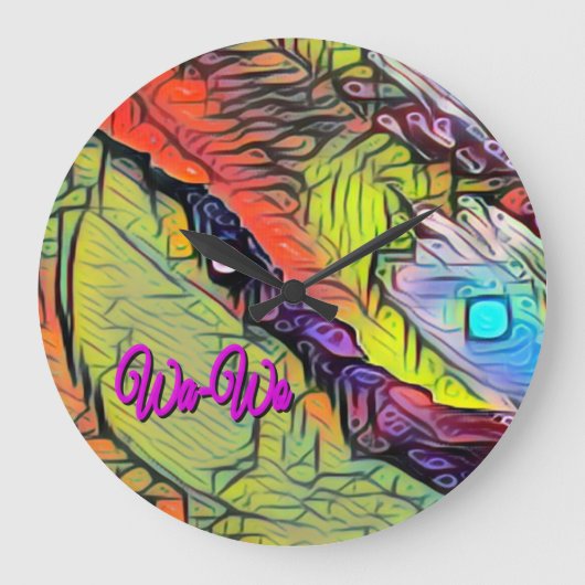 Wa-Wo Wave NFT Art UIT DE ZEE 36 Grote Klok (Voorkant)