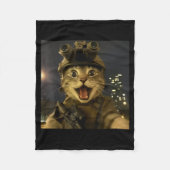 Waactical Cat Meme Fleece Deken (Voorkant)