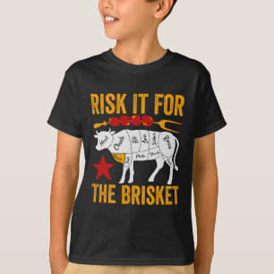 Waag het voor de Brisket Grappige Bbq Rookfeest T-shirt