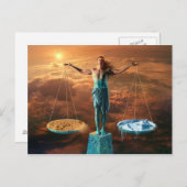 Waage - Postkarte Briefkaart (Voorkant / Achterkant)