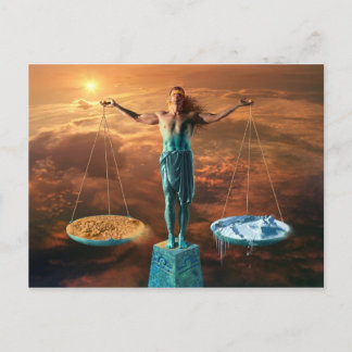 Waage - Postkarte Briefkaart