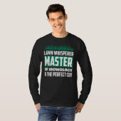 Waaide Whisperer Master of Mowology Funny Lawn Mow T-shirt (Voorkant volledig)