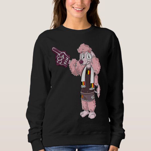 Waaier Poodle België Trui (Voorkant)