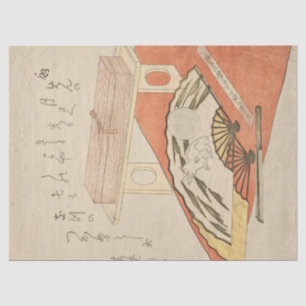 Waaier-schilderij van konijn en maan door Kubo Shu Tissuepapier