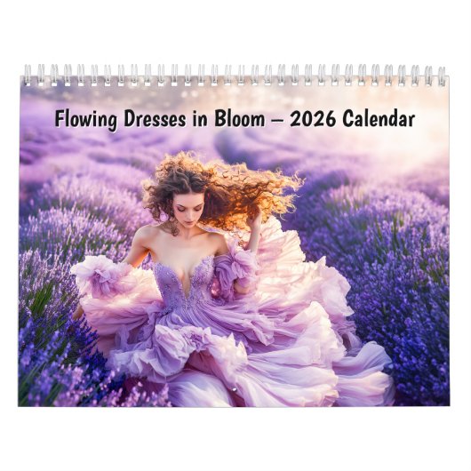 Waaierende jurken in bloei – 2026 kalender (Hoes)