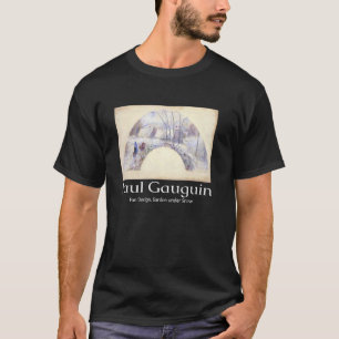 Waaierontwerp Tuin onder Sneeuw Paul Gauguin Kunst T-shirt