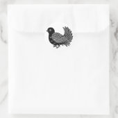 Waaierslvogel Ronde Sticker (Tas)